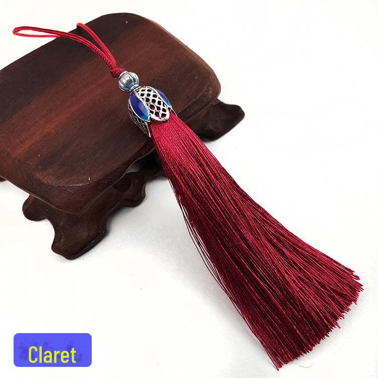 Cloisonné Blue Tassel Crown & Bookmark Accessory