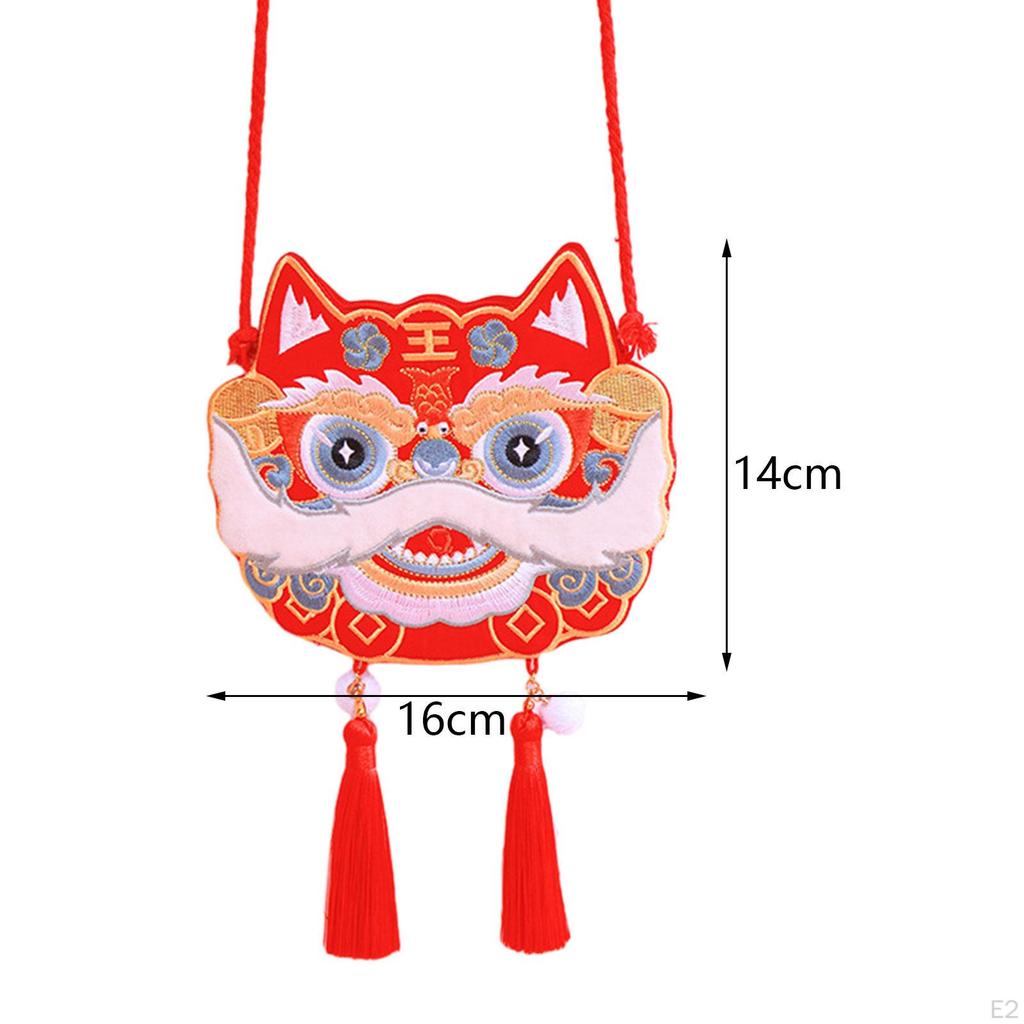Chinesische Jahr Geldbörse Stickerei Umhängetasche Hanfu Tasche Happy Handy Kosmetik Schulter