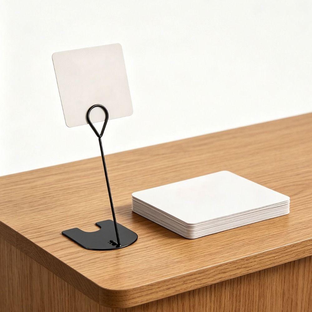 Multi-Use Table Number Holder Stainless Steel Table Sign Holder Premium Name Card Holder