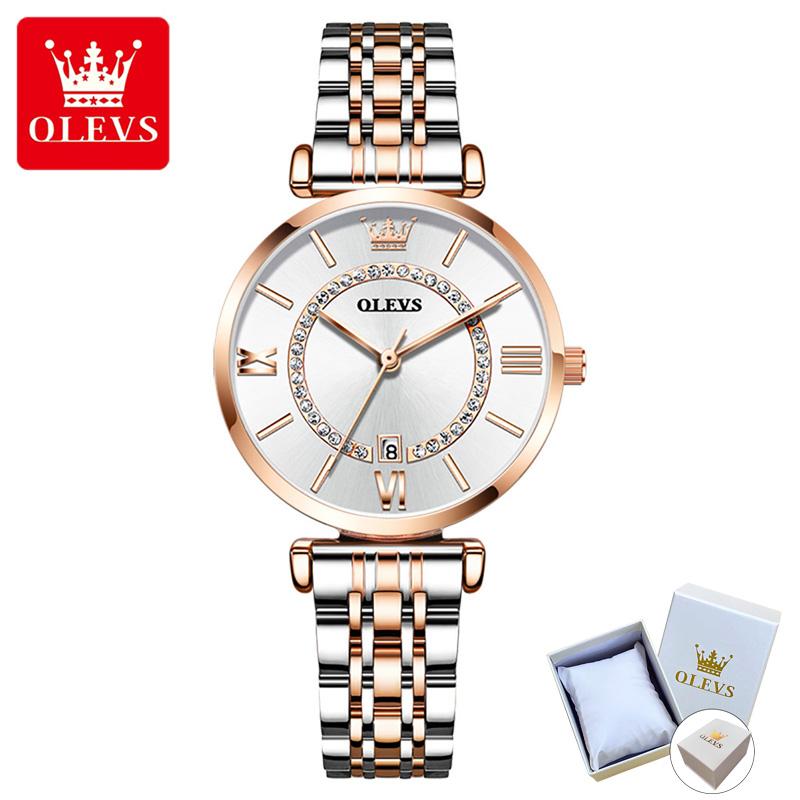 

OLEVS 6892 с подарочной коробкой Гипсофила Кварцевые часы Водонепроницаемые женские часы like the picture 3