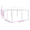 Party Tent Blue 400 X 400 X 266 Cm Polyethylene and Steel