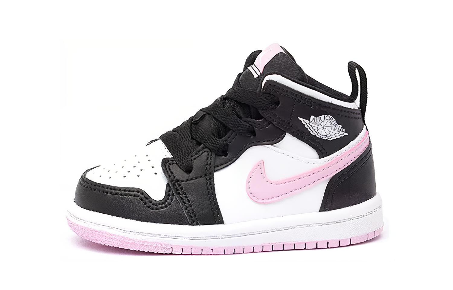 Jordan 1 Mid Черно-белый Светло-розовый TD 644507-103 27