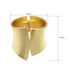 Metallic Finish Metal Bangle Extra Wide Open Bangle Bold Style Wide Cuff Bracelet  Women Fashion