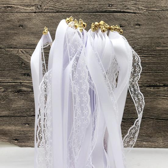 2 шт. Чарівні палички з стрічками, дзвіночками та мереживним дизайном зі стрічок, сувеніри для вечірок, палички для весіль, днів народження, декоративна шовкова паличка, легка, магічна