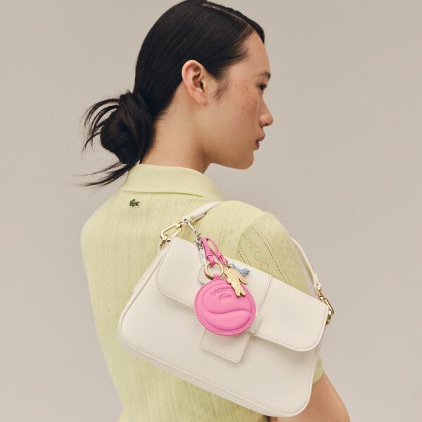 Lacoste L Charm Mirror Keyring  T51 Pink