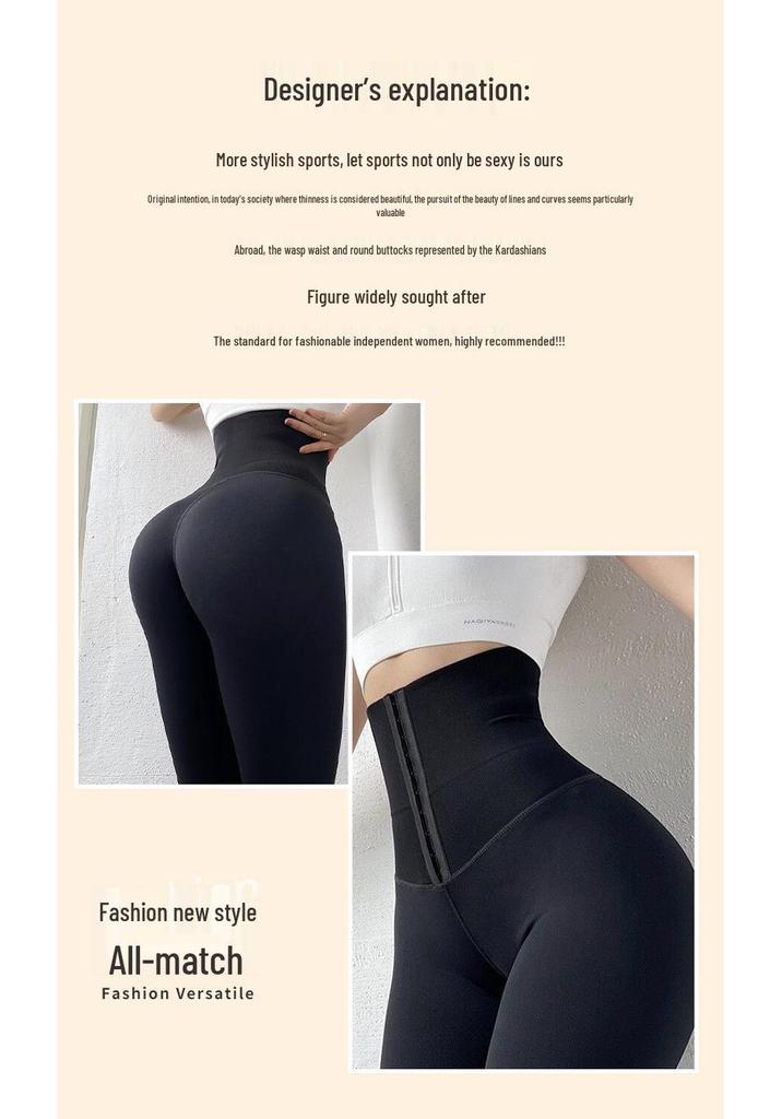 European & American High-Waisted Double-Breasted Yoga Pants - Velvet-Added, Thickened, Waist-Cinching, Hip-Lifting, Elastic Fit for Women.