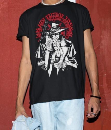 Unisex Hellsing Ultimate Anime TShirt Alucard Manga Shirt XXXXL