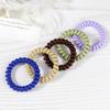 5PCS/Set Solid Color Telephone Wire Elastic Hair Bands Women Girls Cord Rubber Band Stretch Hair Accessories Headband Gum Holder