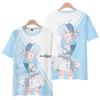 Popular Game Blue Archive Cosplay T-Shirts 3D Sunaookami Shiroko Print Kids Cartoon Anime Tees Summer Men Women Harajuku Y2k Top