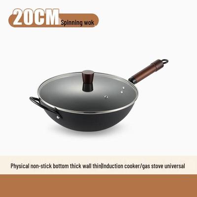 Triangle Dragon Beech Handle Fine Iron Wok