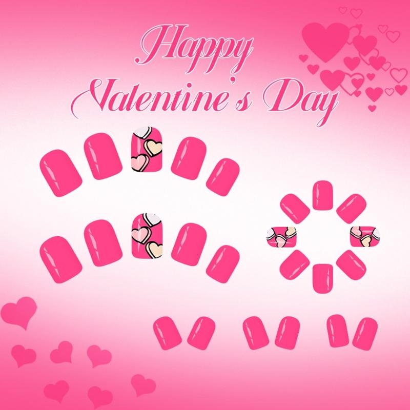 24Pcs Fashionable Press On Nail with Artistic Detail Quick Wear False Nail Modern Women Multiple Occasions