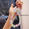 Mobile Phone Lanyard Camera Keychain CCD Handheld Handmade Beaded Colorful Crystal Chain Short Wrist Flower New Portable Strong Durable