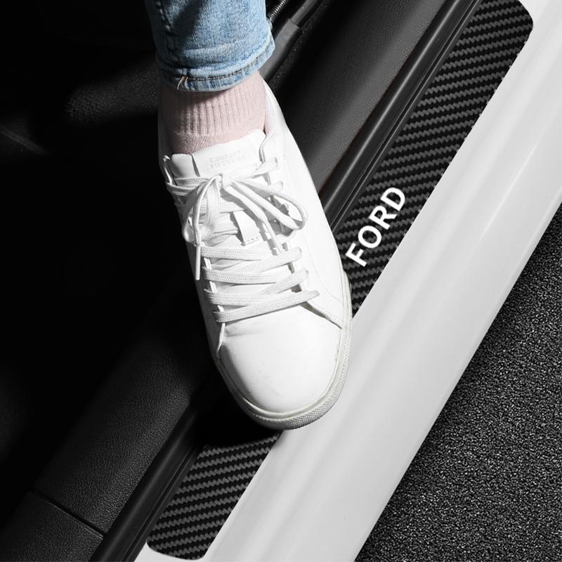 EFOS1 Car Door threshold Sticker Door Handle Bowl Scratch Protective Sticker For Ford focus Fiesta Ranger Mondeo Mustang Transit