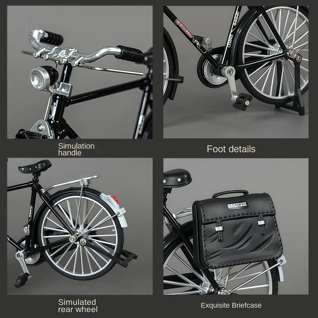 New 1/10 Miniature Alloy Model Bicycle Diecast Metal Bike Adult Simulation House Decor Fun Crafts Collection Ornaments Gifts