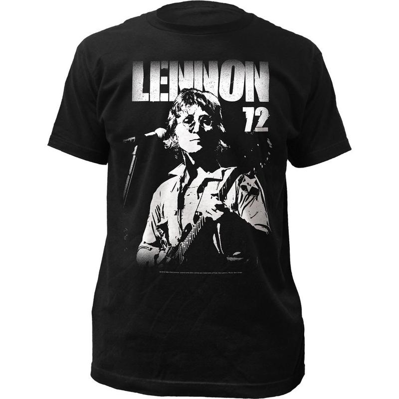 John Lennon Lennon 72 Unisex T-shirt Music Classic Concert Rock Band Tee New Black S
