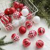 Cartoon Electroplated Hanging Balls Plastic Merry Christmas Tree Decor  Hotel Office Decor