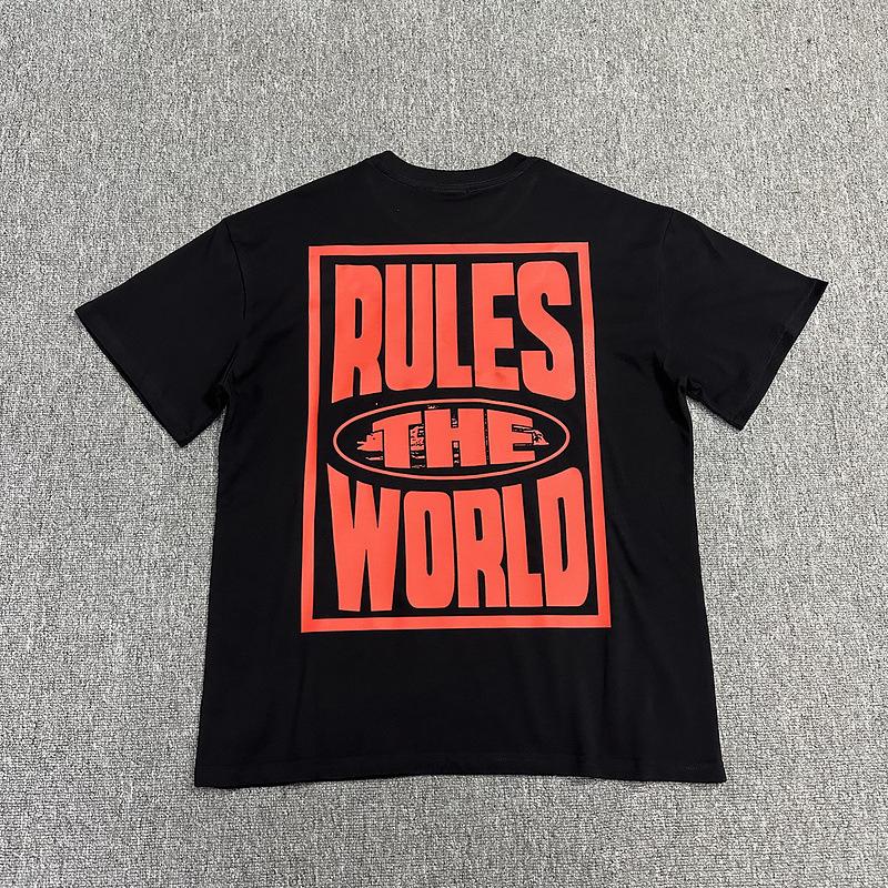 25 Street T-shirt American Street Hiphop Kortärmad Bokstavslogotyp Tryckt Rundringad Kortärmad Topp