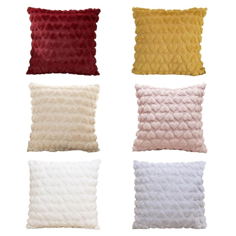 Love Heart Throw Pillow Cover, Comfortable Touch Sofa Cushions Cover Easy Cleans for Bedroom Sofa Office