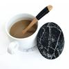 1/6PCS Artificial Leather Marble Coaster Drink Coffee Cup Mat Table Plamats Round Heat-resistant Tea Pad Table Pad Holder