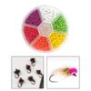 Plastic Head Balls Fishing Accessory Fly Tying Head Beads 2mm-3.5mm Fly Tying Head Slotted Beads Fly Tying Materials