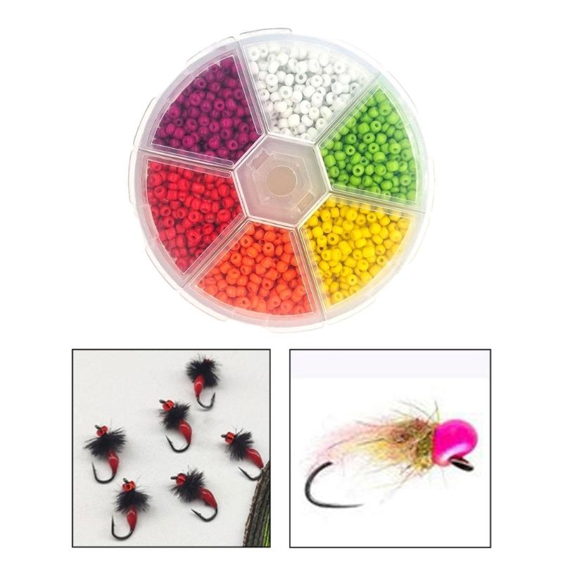 Plastic Head Balls Fishing Accessory Fly Tying Head Beads 2mm-3.5mm Fly Tying Head Slotted Beads Fly Tying Materials