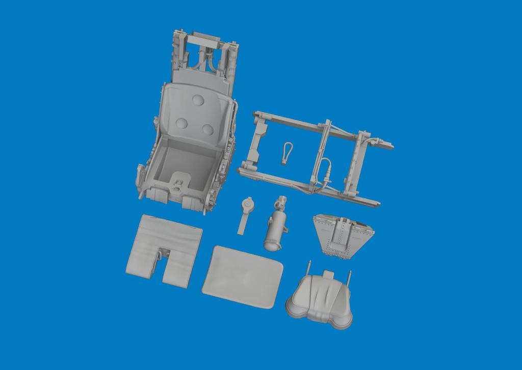 Eduard 1/48 Brassin F-35C Ejection Seat (for Tamiya) Plastic Model Kit Parts EDU6481086 (Airplane)