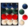 12pcs/SET Velvet Velvet Christmas Balls Set 6cm Christmas Tree Ornaments  Party Supplies