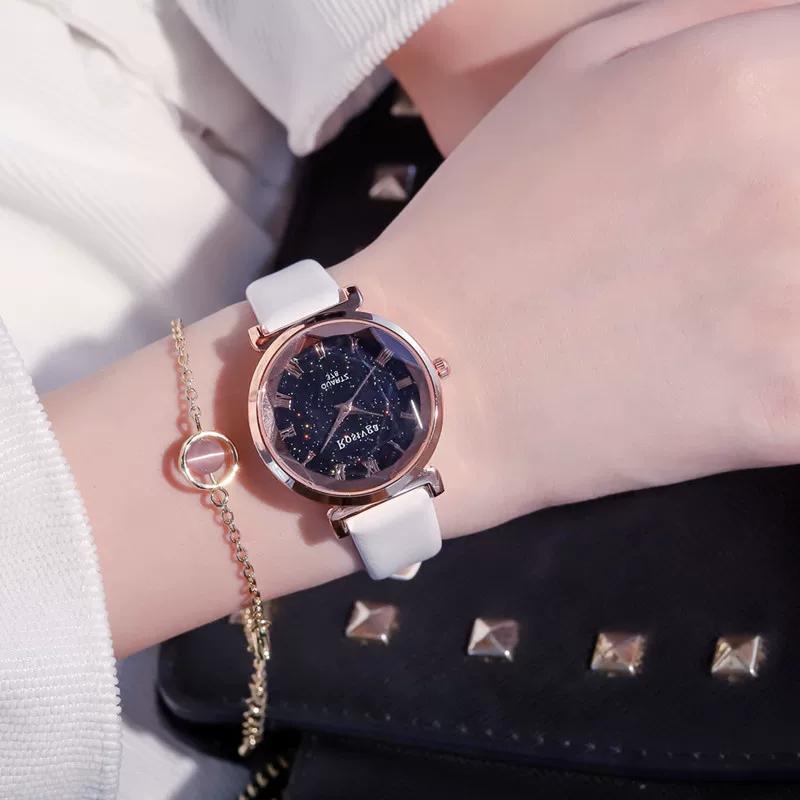 Starry sky watch women's fashion trend retro atmospheric ins style Korean version simple temperament girl student
