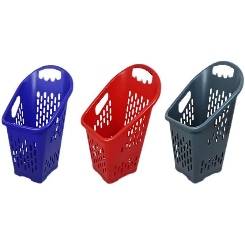N60 Wheeled Plastic Shopping Basket