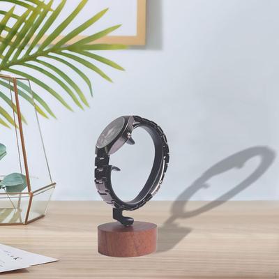 Elegant Watch Stand with Wooden Base for Home And Store Display