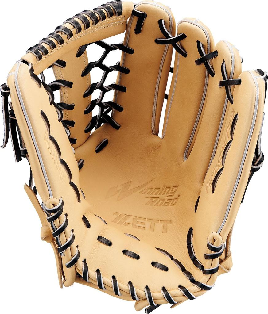 ZETT Winning Road Softball Pastel Brown x Black Size 8 Glove, All-Around, Left-Handed Throw, (3219), (BRGB33540F)