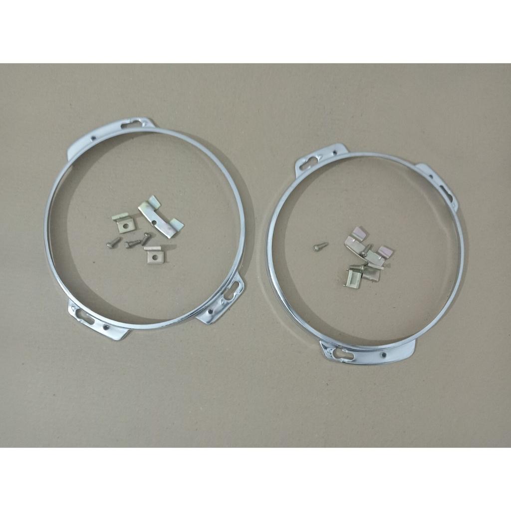 Suzuki Samurai SJ Headlight Head Lamp Chrome Bezel Ring Rim Set Pair |Fit For