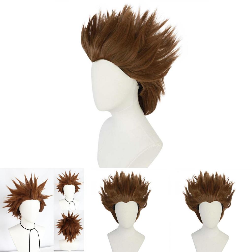 Cosplay Wig Brown Short Hair With Hightemperature Silk For Scene Role Play