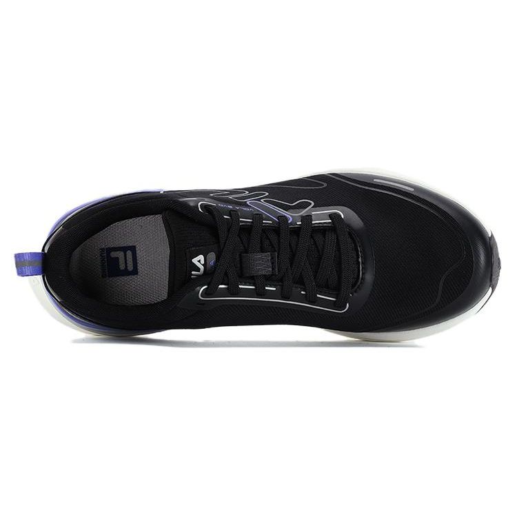 Fila Vola Evo Trendy Comfortable Fabric Synthetic Leather Breathable Lightweight Low-Top Running Shoes Women sneaker Black A12W331116FCA