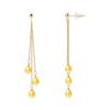 Dangling Earrings - Pearls & Colors - Genuine Freshwater Pearls 5-6 Mm - Yellow Gold 375/1000 - 2-year Warranty