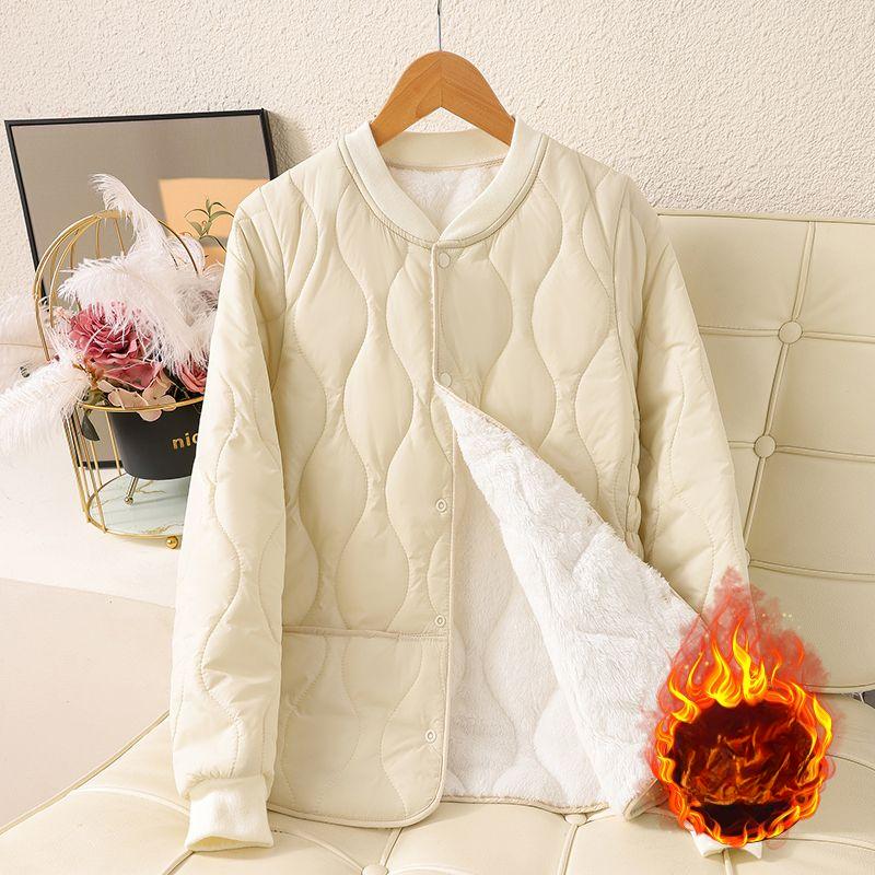 Women's Winter Fitted Liner Down Jacket Velvet-Lined, Warm and Compact