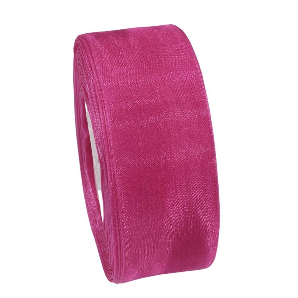 45M*2cm Polyester Sheer Chiffon Ribbon Glitter DIY Crafts Durable Wedding Decoration  Halloween