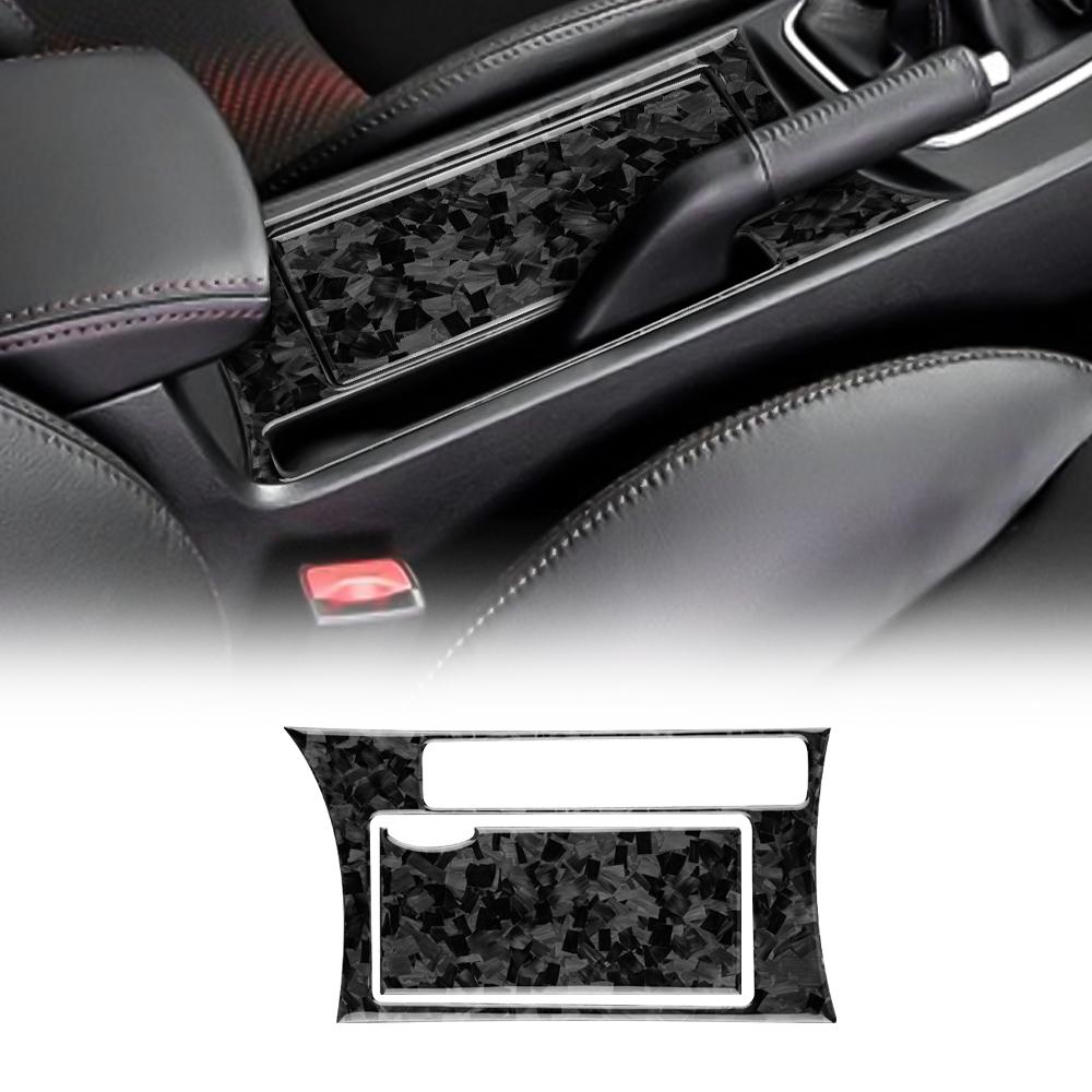 Real Soft Carbon Fiber For Mazda 3 2010 2011 2012 2013 Car Water Cup Holder Panel Sticker Forged Trim Interior Car Accessories