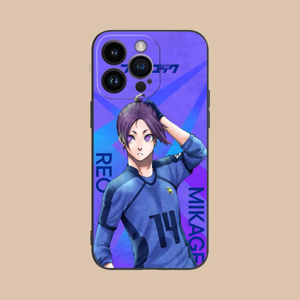 Blue Lock Reo Mikage Matte TPU Mobile Phone Case for iPhone 17 16 15 14 13 12 11 X XR XS 8 7 Air Pro Max Plus Mini Cover