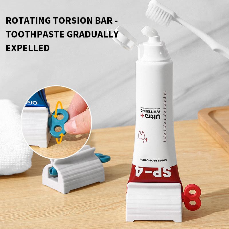 JJYY Home Plastic Toothpaste Tube Squeezer Easy Dispenser Rolling Holder Bathroom Supply Tooth Cleaning Accessories