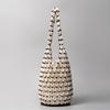 Wooden Bead Woven Hand Bag for Women Hollow-out Tote Bag Bucket Shoulder Bag Handmade Shoulder Bag Casual Summer Beach Handbag