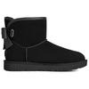 UGG Ultra Mini Bailey Kožený Mašle Pohodlné Jednoduché Sněhule Dámské boty Černé 1174494-BLK