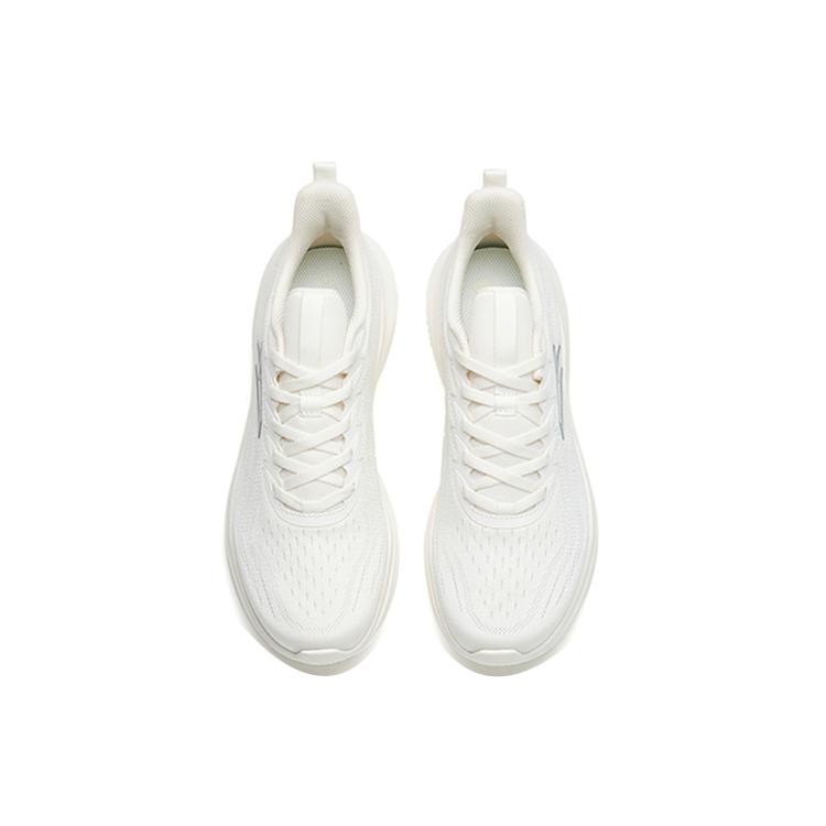 New Anta Running Collection Abrasion Resistant Rebound Low Top Running Shoes Women's Ivory White 122225571-4