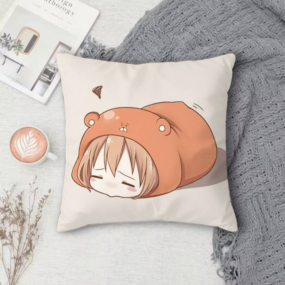 HHimouto umaru chan Doublesided Printed Square Decorative Cushion Cover for Sofa Living Room Home Decor