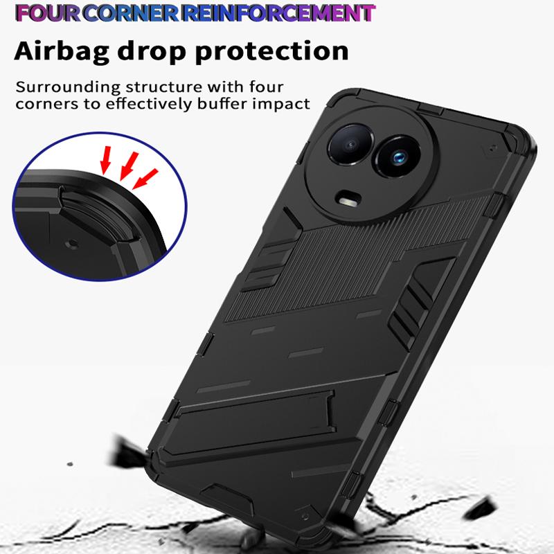 Puzdro typu Armor pre Realme 11 10 7 8i 9i 8 9 Pro Plus GT Neo 2 3 5 2T 3T C51 C53 C55 Nárazuvzdorný zadný kryt pre OPPO A58 A78 4G