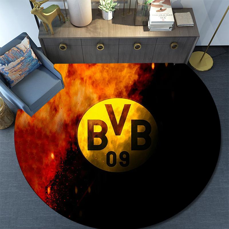 BVB09 Round Area Rug,Carpet Rug for Living Room Bedroom Sofa Playroom Decor,Non-slip Floor Mat