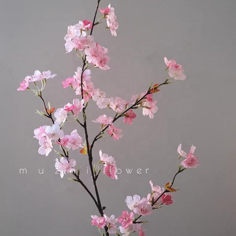 Sakura Kunstblumen Kirschblüten Simulationsblumen für Hochzeitsdekoration Hohe Qualität Seidenblumen