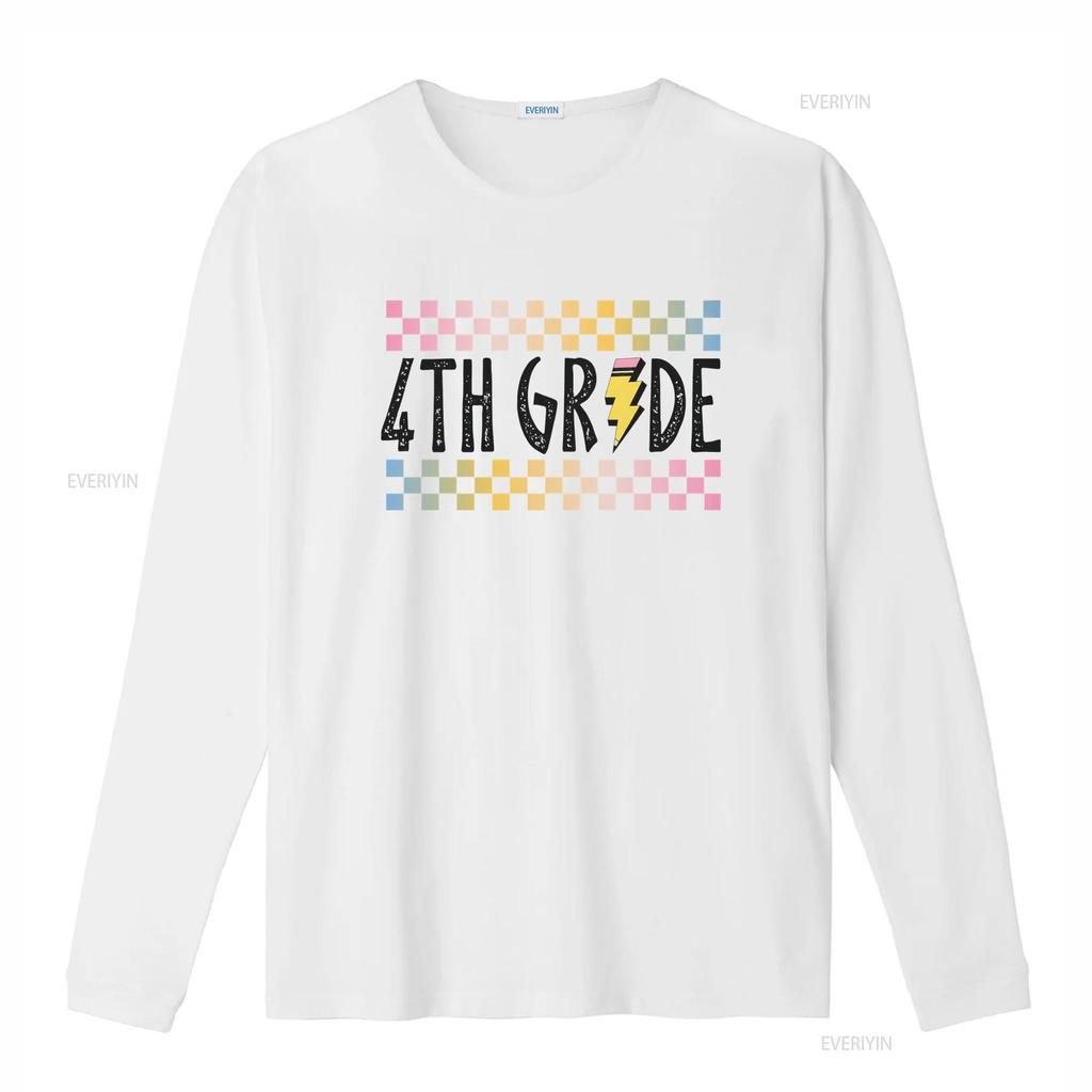 T-shirt Enseignant de Quatrième 4ème Premier Jour d'École Rétro Équipe vintage Lavé Élégant mode Unisexe Extensible Polyvalent