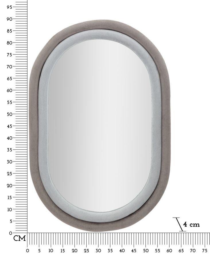 Wall Mirror Antony Grey Velvet Cm 60X4X90