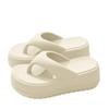 Damen EVA Zehensandalen mit dicker Sohle - 7cm Höhenboost, Rutschfest, Weiche Sohle mit Zehensteg, Perfekt für den Sommer im Freien